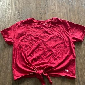 Hollister red t-shirt crop top